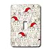 All Products : Lee Hiller Designs Holidays Christmas - White Cats in Santa Hats - Light Switch Covers - single toggle switch