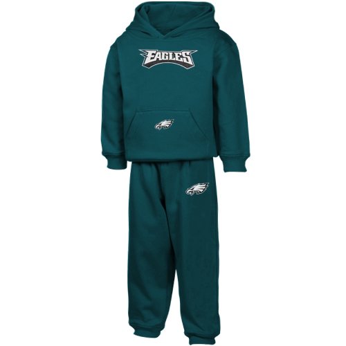 Reebok Philadelphia Eagles Infant Midnight Green Pullover Hoodie Sweatshirt & Pants Set (18 Months)