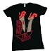 TS875 Aerosmith Rock Band Walk This Way Heels Juniors Babydoll Soft Foil T-Shirt