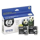 Genuine NEW Epson T068120D2 High Capacity DURABrite Black Ink Cartridge 2 Pack