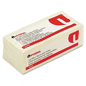 Universal 35662 - Standard Self-Stick Notes, 1-1/2 x 2, Yellow, 12 100-Sheet Pad/Pack-UNV35662