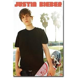 Justin Bieber (Skateboard) Music Poster Print - 22x34