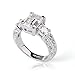 Fashion Plaza Women's Crystal Engagement Wedding Spark Ring R023