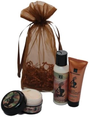 Sedona Sunset Travel Set Contains 2oz Moisturizing Hand and Body Lotion, 1oz Handcream Fragranced with Honey Almond and 1oz Physical Zinc Oxide Sunscreen SPF 30+ Rubs in Clear, Leaves no White Residue. Made in USA