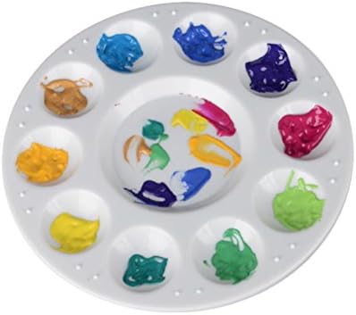 YUKOULI Artist's Painting Supplies Delicate Round Paint Palettes 11-Well