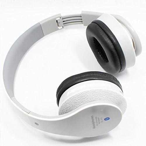 Reker Hifi Deep Bass Wireless Stereo Bluetooth Headphone Noise Cancelling Headset with Mic, Support Tf Card, Fm Radio (White)