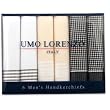 Men's Fancy Cotton Handkerchief 6 Pack by Umo Lorenzo in Khaki