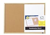 Quartet Standard Dry Erase and Cork Combination Board, 17 x 23 Inches, Oak Frame (35-380402Q)