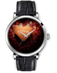 SPRAWL Aanalog Fashion Series Silver Ladies Watches of Genuine Black Leather Strap,Unique Wrist Watch for Women Girls Designed with Love in heart