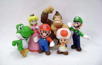 Super Mario Bros Collectible Figure Set - Nintendo Mario Bros Figure Set (6 Pieces)