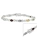 Sterling Silver Bracelet w/Multi color Genuine