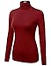 J.TOMSON Women's Layering Rayon Jersey Long Sleeve Scrunch Turtleneck (S-3XL/20 Colors)
