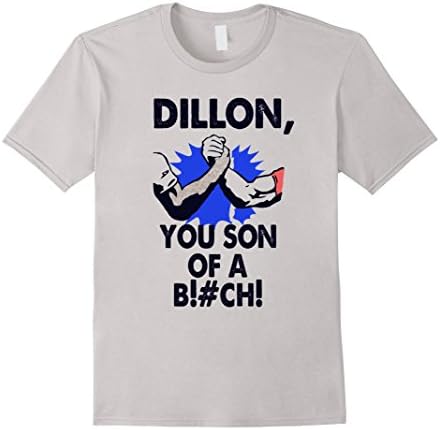 Men's PREDATOR T-SHIRT DILLON YOU SON OF A BIITCH Large Silver