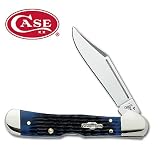 Case Cutlery Mini Copperlock Knife with Blue Bone Handle