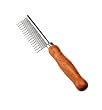 Safari Shedding Comb for Shorthaired Dogs, Wood Handle