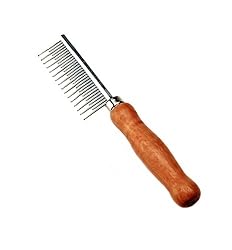 Safari Shedding Comb for Shorthaired Dogs, Wood Handle