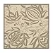 Safavieh CY2961-3001 Courtyard Collection 6-Feet 7-Inch Antigua Indoor/Outdoor Square Area Rug, Natural and Brown