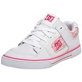 DC Little Kid Pure Skate Shoe,White/Crazy Pink Print,1 M US Little Kid
