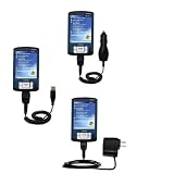 Deluxe Kit for the Toshiba e400 includes a USB cable with Car and Wall Charger - Gomadic Brand w/ TipExchange Technology