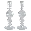 Set of 2 Beaker Glass Candleholders - 9.75"