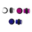 UV Acrylic Plug (Purple,Blue,Clear) Set - 8G - Sold as 3 Pairs
