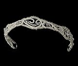 Eloquent Silver Modern Rhinestone Swirl Bridal Headband