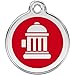 Red Dingo Personalized Fire Hydrant Pet ID Dog Tag (Large Red)