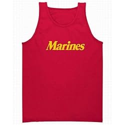 Marines Tank Top - Military Style Physical Training Tank in red