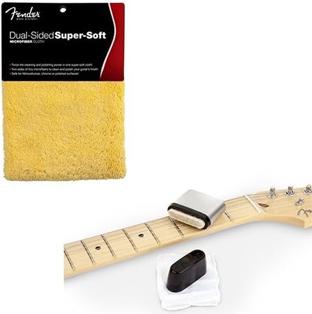 Fender Guitar Cleaning Pack - Includes Fender String Cleaner (Speed Slick) &amp; Fender Super Soft Microfiber Cloth