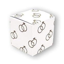Gold Wedding Rings - One Piece Gift Boxes (2" x 2" x 2")