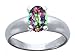 1.00 cts Genuine Mystic Rainbow Topaz Ring - 14kt White or Yellow Gold