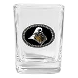 Set of 2 Purdue Boilermakers Logo Square Shot Glass - NCAA College Athletics Fan Shop Accessories
