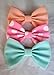PEACH CHIFFON OVERSIZE BOW HAIR CLIP