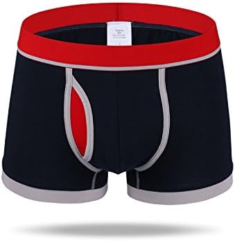 CNMQ Cotton waist in men's underwear men's Boxer pants open front corners,Sapphire blue,XXL