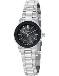 Stuhrling Original Womens 959L.12111 Classic Ascot  Paramount Swiss Quartz Ultra Slim Black Bezel Watch