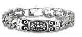STEL Stainless Steel Oxidized Finish Bracelet 8 1/2"