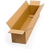 Pratt PRA0149 Recycled Corrugated Cardboard Single Wall Standard Long Box with C Flute, 36" Length x 8" Width x 8" Height, (Pack of 25)