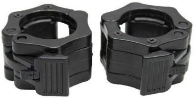 1" Pair Jaw Barbell Collar Muscle Clamps Bar - Black,Standard Lock