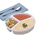 Ableware 745270000 Sandstone Partitioned Scoop Dish with Lid