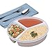 Maddak SP Ableware Sandstone Partitioned Scoop Dish with Lid
