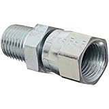 Eaton Aeroquip 2018-4-6S Female 37 Degree JIC Swivel to Male Pipe, JIC 37 Degree & NPT End Types, Carbon Steel, 1/4 NPT(m) x 3/8 JIC(f) End Size, 3/8" Tube OD, 1/4" Male Pipe Size