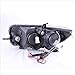 SPPC Black Projector Headlights Assembly Set Halo W/O CCFL Bar for Scion xB - (Pair) Driver Left and Passenger Right Side Replacement Headlamp