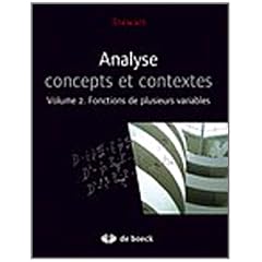 Analyse concepts et contextes : Volume 2, Fonctions de plusieurs variables
