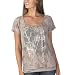 Mossimo� Black: Graphic Foil Triangle Print Tee - Afternoon Tea Image