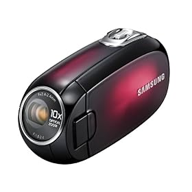 Samsung SMX-C20 Ultra Compact Touch of Color Camcorder with 10x Optical Zoom (Red) by Samsung