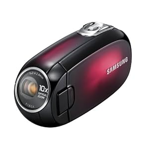 Samsung SMX-C20 Ultra Compact Touch of Color Camcorder with 10x Optical Zoom (Red)