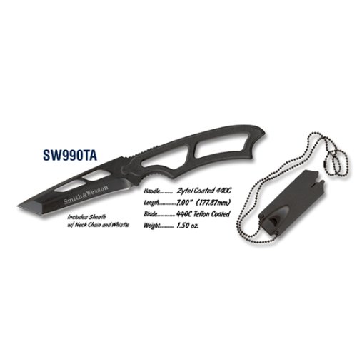 S&W Neck Knife Tanto Black