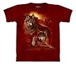 Wolf Sunset T-shirt 100% Cotton TEENS and ADULTS Short Sleeve Shirt