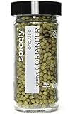 Spicely Organic Coriander Seeds Whole - Glass Jar - Gluten Free - NON GMO - Vegan - Kosher