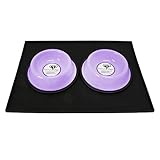 Platinum Pets Platinum Pets Heavy Duty Silicone Puppy Mat with Two 1-Cup Embossed Puppy Bowls, Sweet Lilac